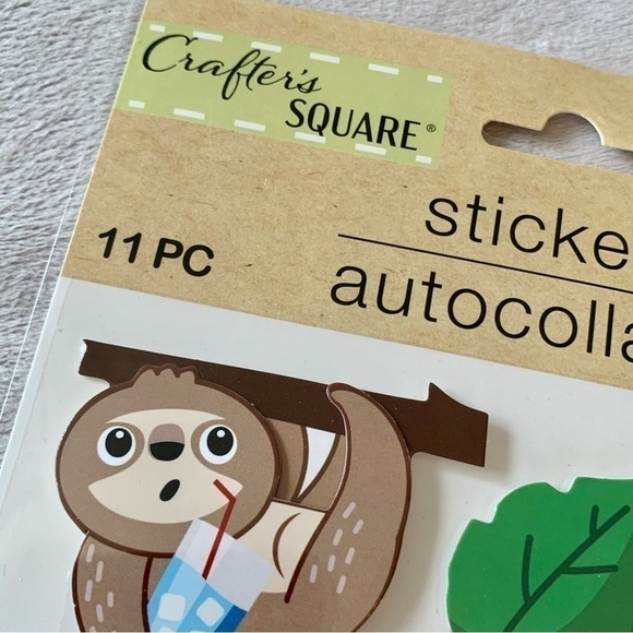 Crafter’s Square Colorful Pop Up Stickers Trio Package Set Sloth Llama Birds - Picture 7 of 15